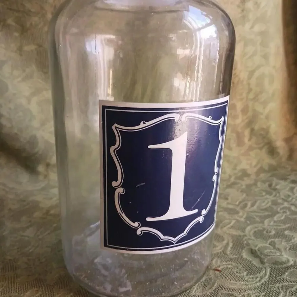 Apothecary Jar Bottle Large Stopper 10 Inch Vintage Glass